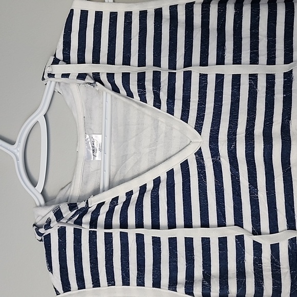 JACK & Missy blue white striped swim cover up medium large resort wear - Picture 3 of 7